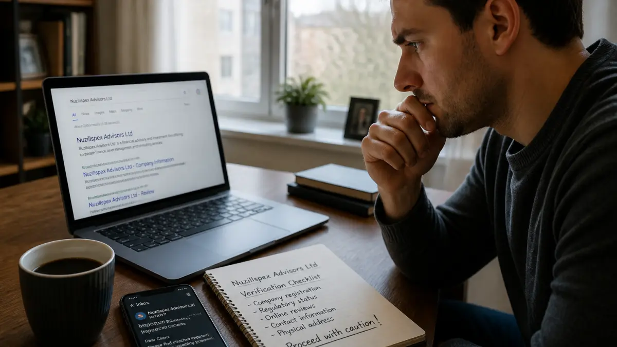 Nuzillspex Advisors Ltd : arnaque ou opportunité ? Notre enquête