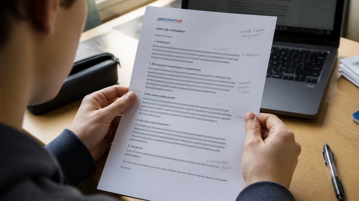 Lettre de motivation Parcoursup : la structure qui rassure le jury